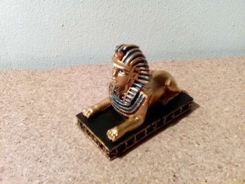 Small Gold, blue & black Sphinx Ornament