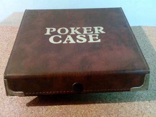 Poker Playing Cards (Double Pack) & Tokens in Attractive Leather Holder