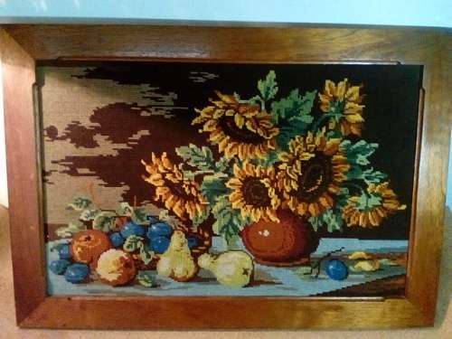 Still Life Tapestry in Quality Wooden Frame