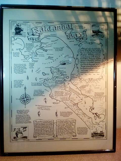 Framed Frank Waller 1958 Impression of Saldanha Bay