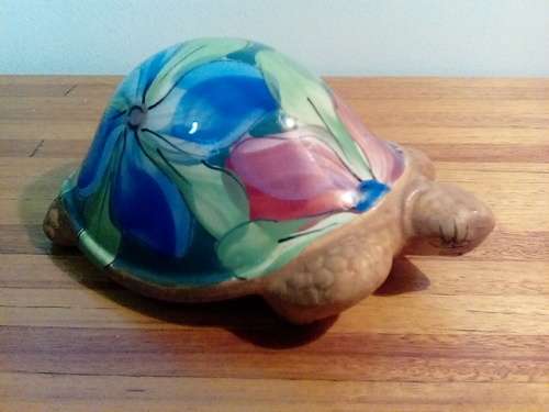 Glazed Colourful Ceramic Tortoise - from Royal Africa Studios 1994
