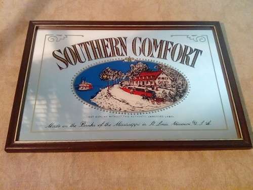 Framed Medium Size Southern Comfort Mirror