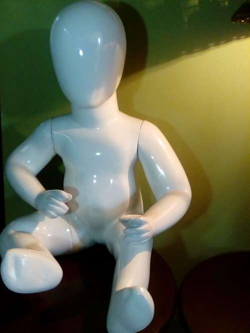 Abstract White Child Mannequin Doll with Removable Parts