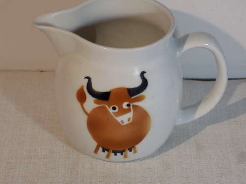 Arabia Finland Cow Design Cream Milk Pitcher