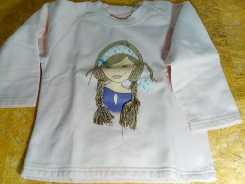 Girls Pink Q Tee Top - Age 2 - 3 Years