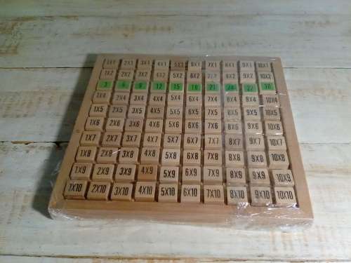 Set of Wooden Multiplication Blocks