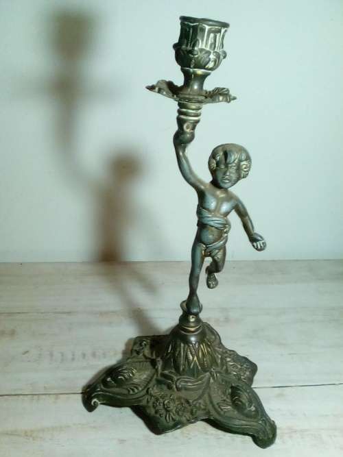 Ornate Metal Candle Holder - Made in Italy