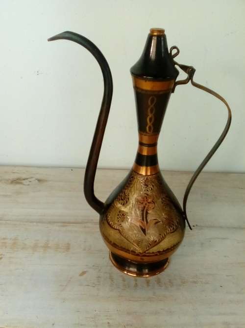 Engraved Detail on Copper Pot - Made in Turkey