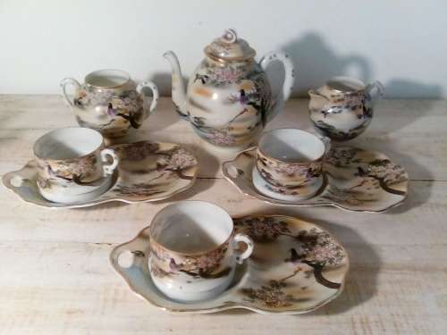 Old Unusual Oriental Tea Set