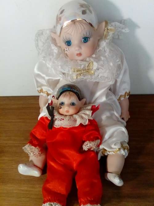 Gorgeous Big & Small Combo Porcelain Pixie Dolls (Ref 025)