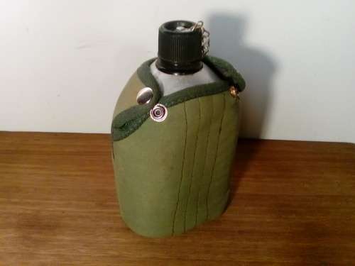Old Military Water Canister/Bottle in Canvas Holder
