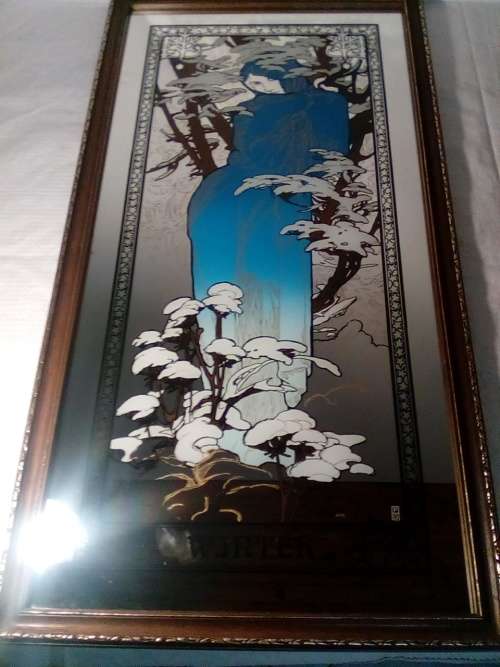 Large Framed Winter Inspired Mirror - Strictly Collection Only (Ref 064)