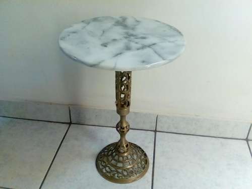 Ornate Metal Side Table with Marble Top - Collection ONLY (Ref 157)