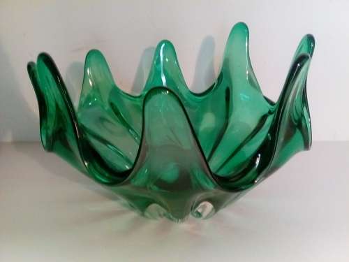 Good Size Solid Green Venetian Italian Bowl (Ref 370)
