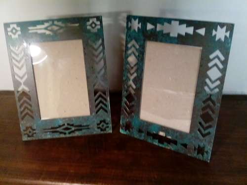 Pair of Quite Solid Metal Ornate Frames (Ref 440)