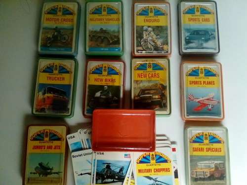 11 Packs of Vintage DAVBAR Super Trumps Playing Cards for One Bid - Complete, good Condition