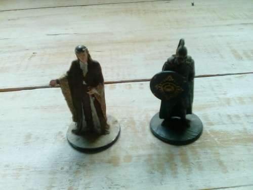 2004 NLP Die Cast Figurines - Elrond & Rohan Soldier