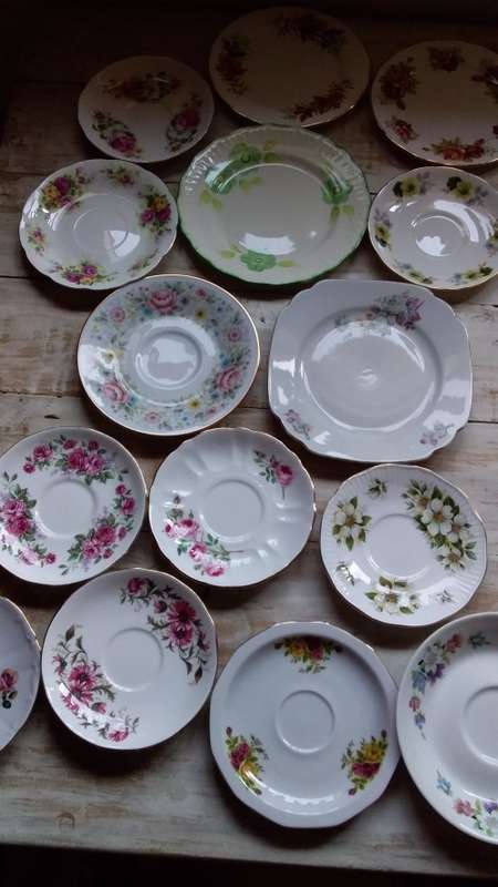 15 x Different Saucers & Plates - See Description