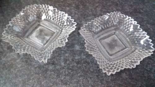Two Vintage Cut Glass Bowls