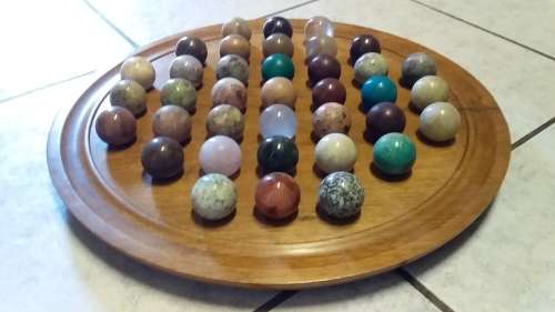 Large Solid Teak Wood Board Game with Large Goons