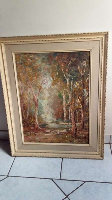 1970's Superb Oil Painting of Gum Trees - Signed E. Eborall