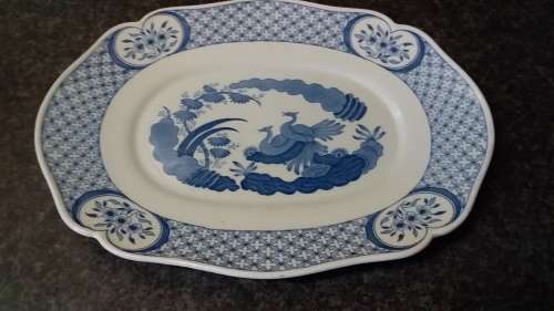 Large 'Old Chelsea' Blue & White Platter in Very Nice Condition