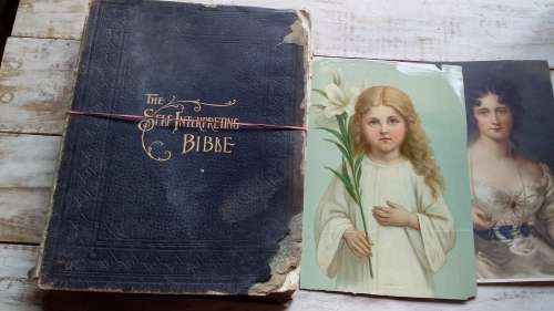 1896 Large 'The Self Interpreting Bible' - See Description