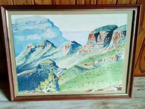 Framed Water Colour Painting of Blyde Canyon Eastern Transvaal by Ron Adams