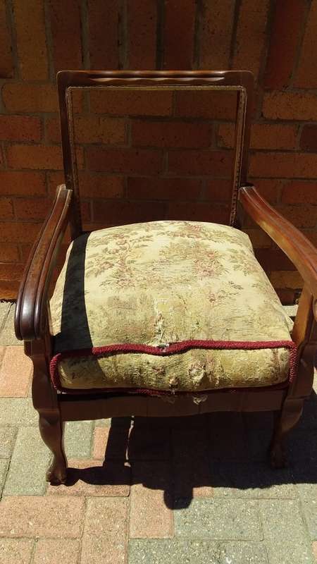 Vintage Ball and Claw Chair - Collection Only