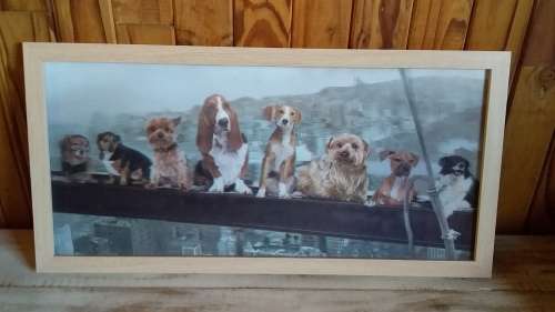 3D Row of Dogs Wall Hanging