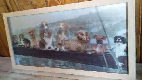 3D Row of Dogs Wall Hanging