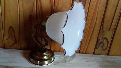 Wall Light Fitting with Fluted Glass Globe Cover