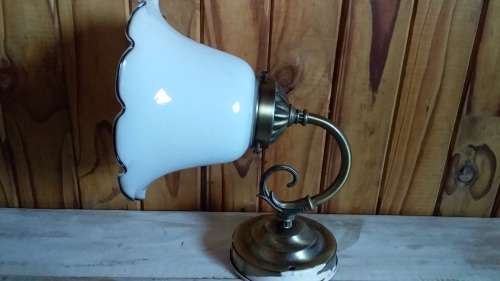Wall Light Fitting with Fluted Glass Globe Cover