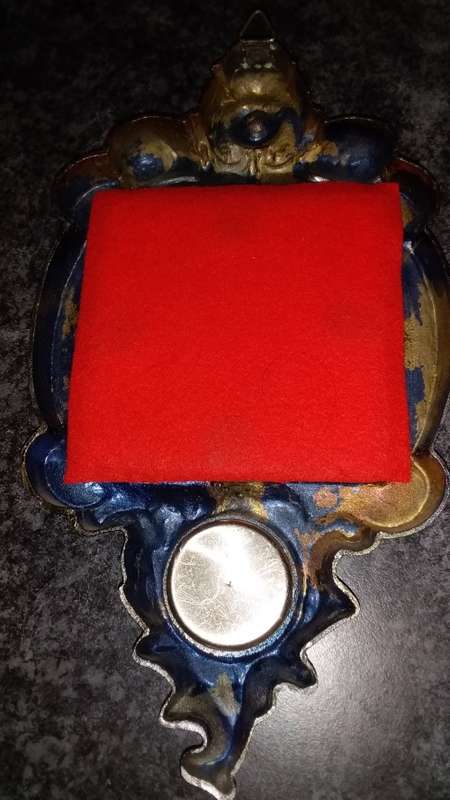 Vintage Car Tile in Decorative Frame with Thermometer