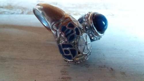 Unusual & Artistic Enameled Metal Ring
