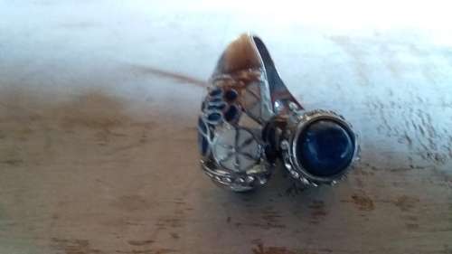 Unusual & Artistic Enameled Metal Ring