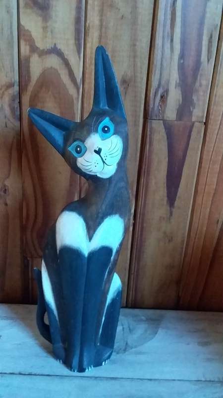 Wooden Cats Ornament