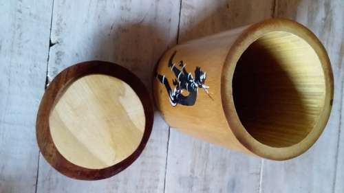 Wood Jar Souvenir from Pilgrim`s Rest