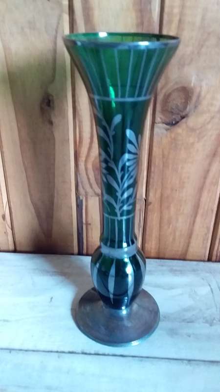 Decorated Glass Vase
