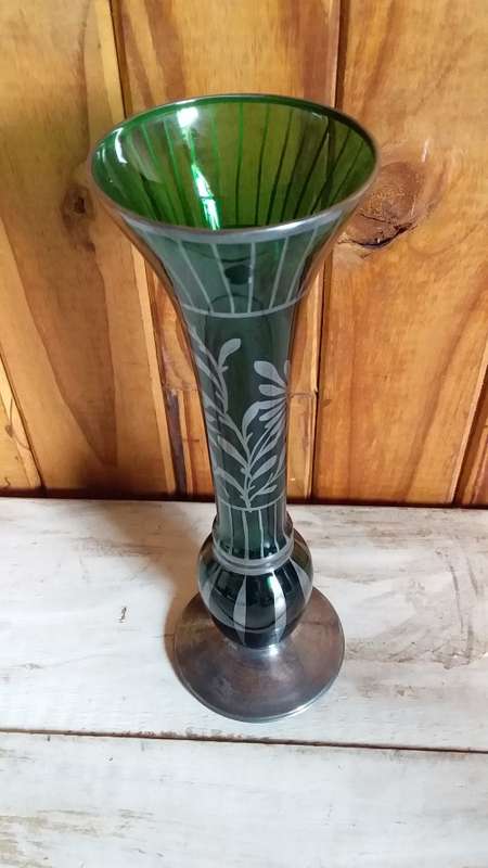 Decorated Glass Vase