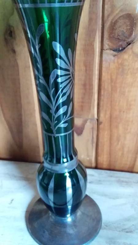 Decorated Glass Vase