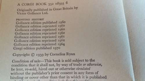 The Longest Day - Cornelius Ryan Corgi 1970