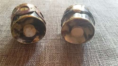 Artistic Small Mixed Metal Salt & Pepper Shakers