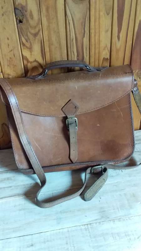 Vintage Leather Satchel - Still Strong & Solid
