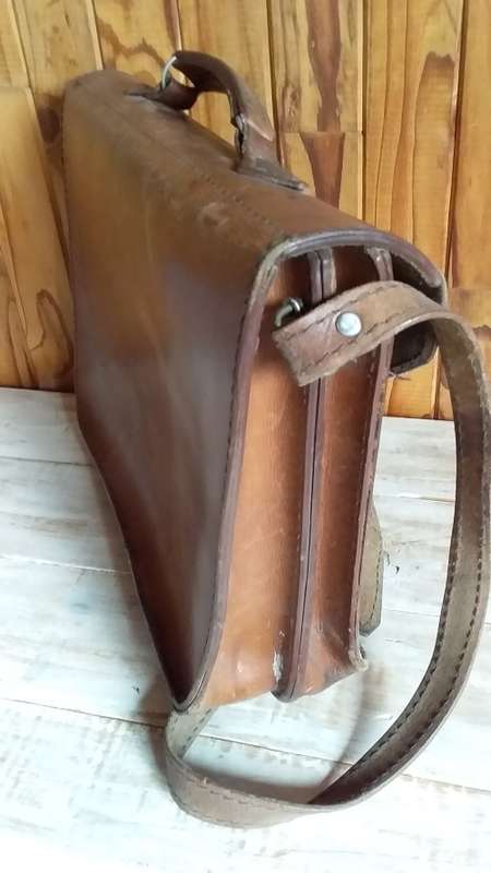 Vintage Leather Satchel - Still Strong & Solid