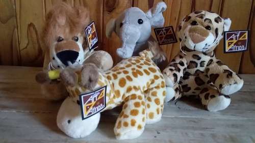 Four Animal Soft Toys from Art Africa