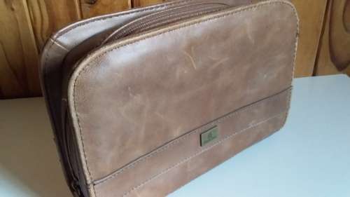 Vintage Emirates Airline Leather Toiletry Bag