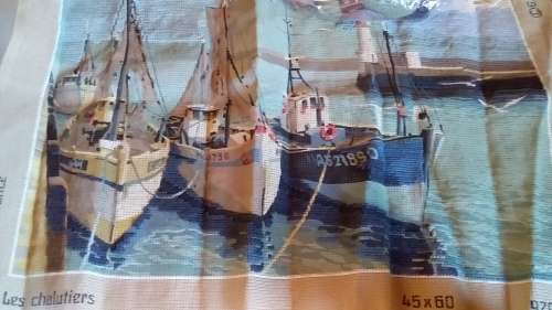 Uncompleted Tapestry with Wool Threads