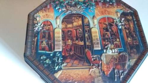 European Cafes Jacobsen`s Bakery Tin with Raised Detail