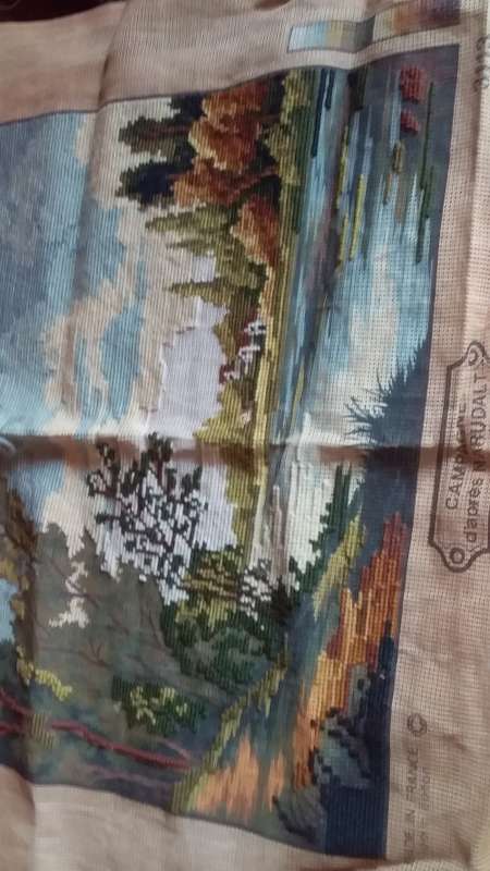 Semi Complete Tapestry with Some Wool Thread - AS IS